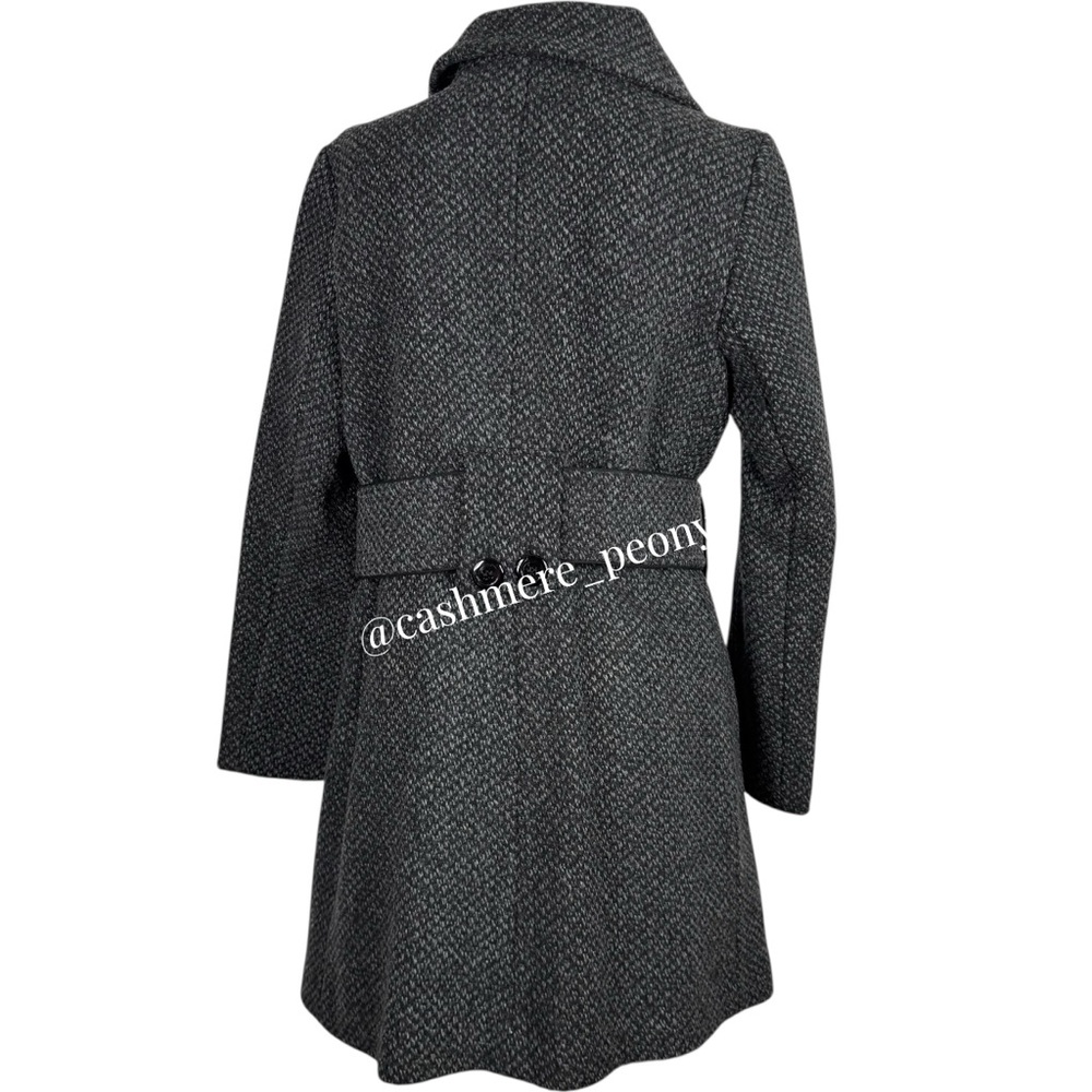 NEW Soia & Kyo Gemma Gray Wool Double Breasted Belt Coat Medium - Picture 6 of 11